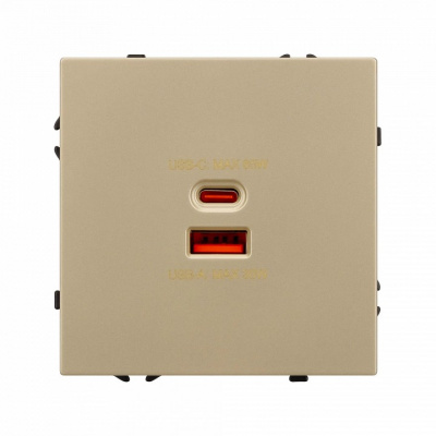 Розетка 2хUSB type A и C без рамки Arlight SCT 054318