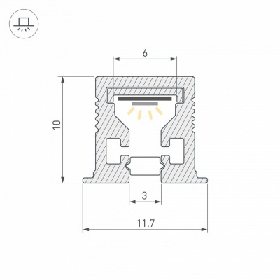Короб встраиваемый Arlight SL-MINI 058626