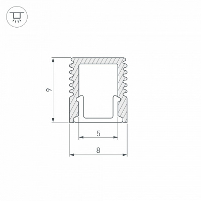 Профиль накладной Arlight SL-MINI 036031, 3 метра