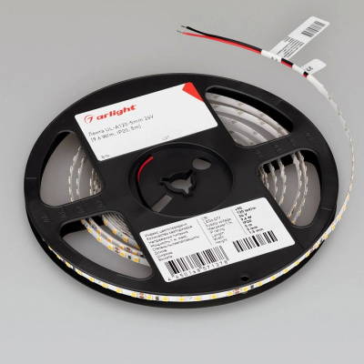 Лента светодиодная Arlight A120 24V 5mm 9.6 W/m 044058, 5 метров