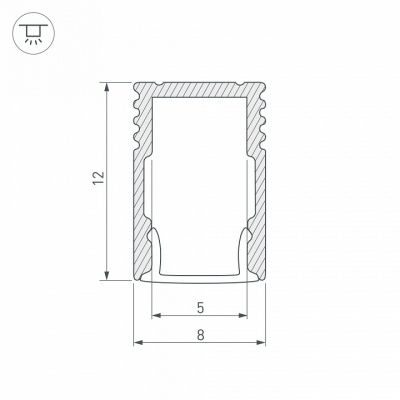 Профиль накладной Arlight SL-MINI 037107, 2 метра