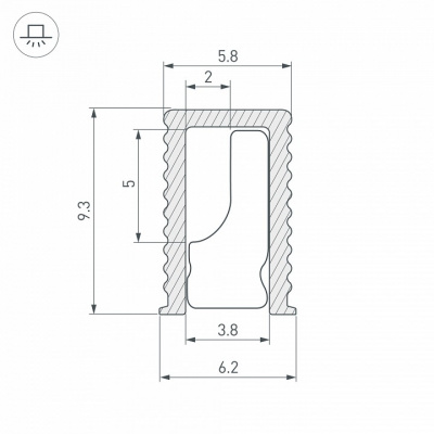 Профиль накладной Arlight SL-MINI 038203, 2 метра