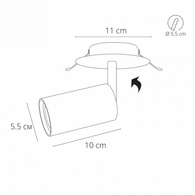 Спот Arte Lamp Cefeo A3214PL-1WH