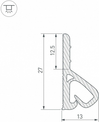 Профиль STRETCH-WALL-TEXTILE-2600 (Arlight, Пластик)